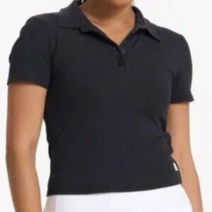 Vuori Pose fitted polo. Color black Size L NWOT